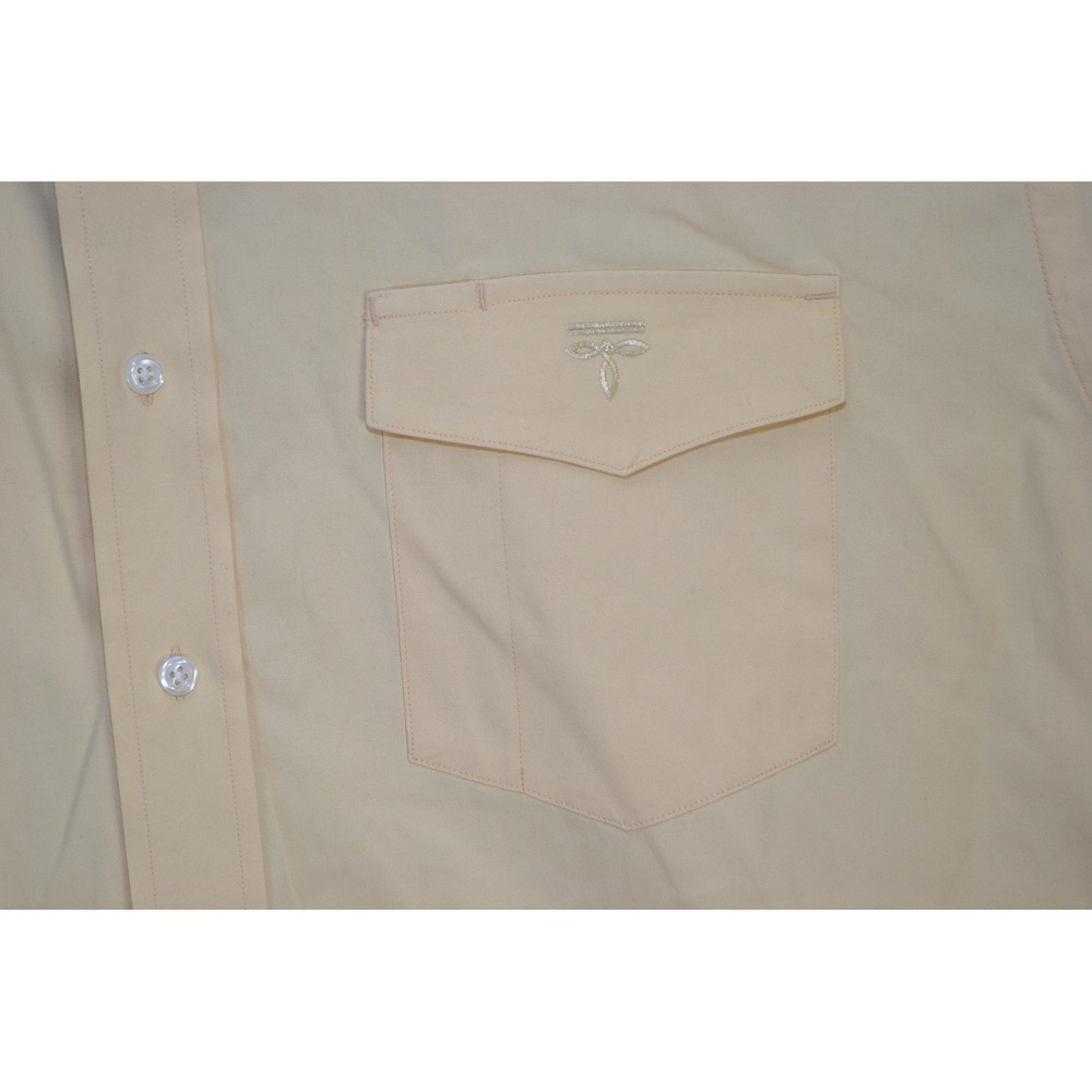 VTG Lucchese Classics Shirt Mens XL Yellow Western‎ Cowboy Button Up Long Sleeve - Picture 4 of 16